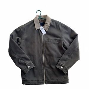 Abercrombie & Fitch Workwear Zip Jacket in Dark Olive NWT